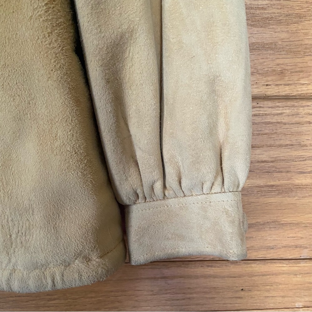 Vintage 1970s Palena Knitwear leather suede button front jacket - Picture 4 of 7